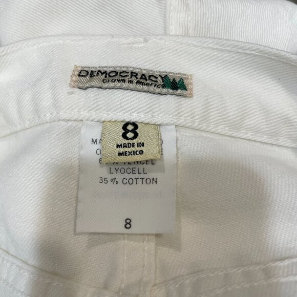 NWT Democracy Size 8 The Un-Jean Jeans White Wide Barrel Leg High Rise 90's Vtg‎ - Picture 7 of 9